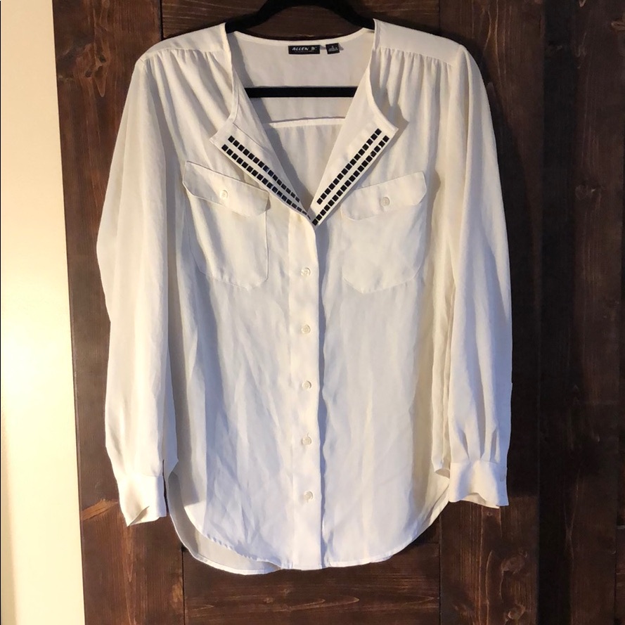 Allen B By Allen Schwartz Boyfriend Button Up